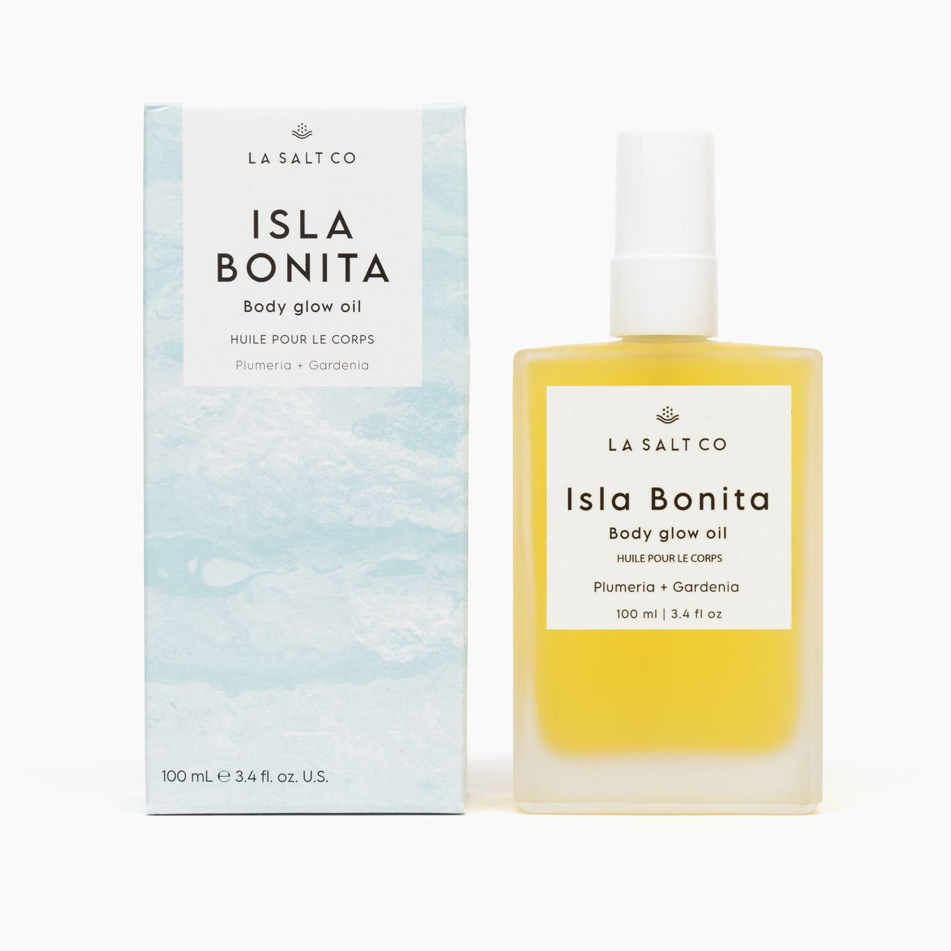 La Salt Co Isla Bonita Body Glow Oil - Tropical Floral Body Oil - Hydrates and Moisturizes Dry Skin - Non-Greasy Formula, 100% Natural, 12 Botanical