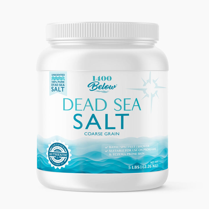 1400 BELOW® Dead Sea Salt Jar (5 lb)-Salt-Los Angeles Salt Company-Coarse-LA Salt Co.