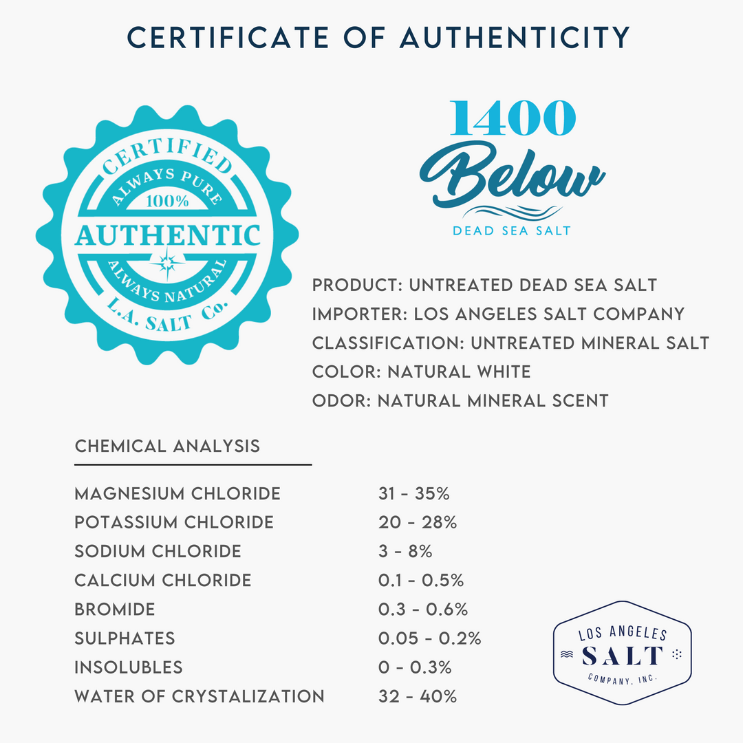 1400 BELOW® Dead Sea Salt-Salt-Los Angeles Salt Company-Fine-2.2 LB-LA Salt Co.