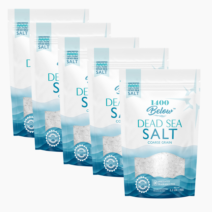 1400 BELOW® Dead Sea Salt-Salt-Los Angeles Salt Company-Coarse-11 LB (5 Pack)-LA Salt Co.