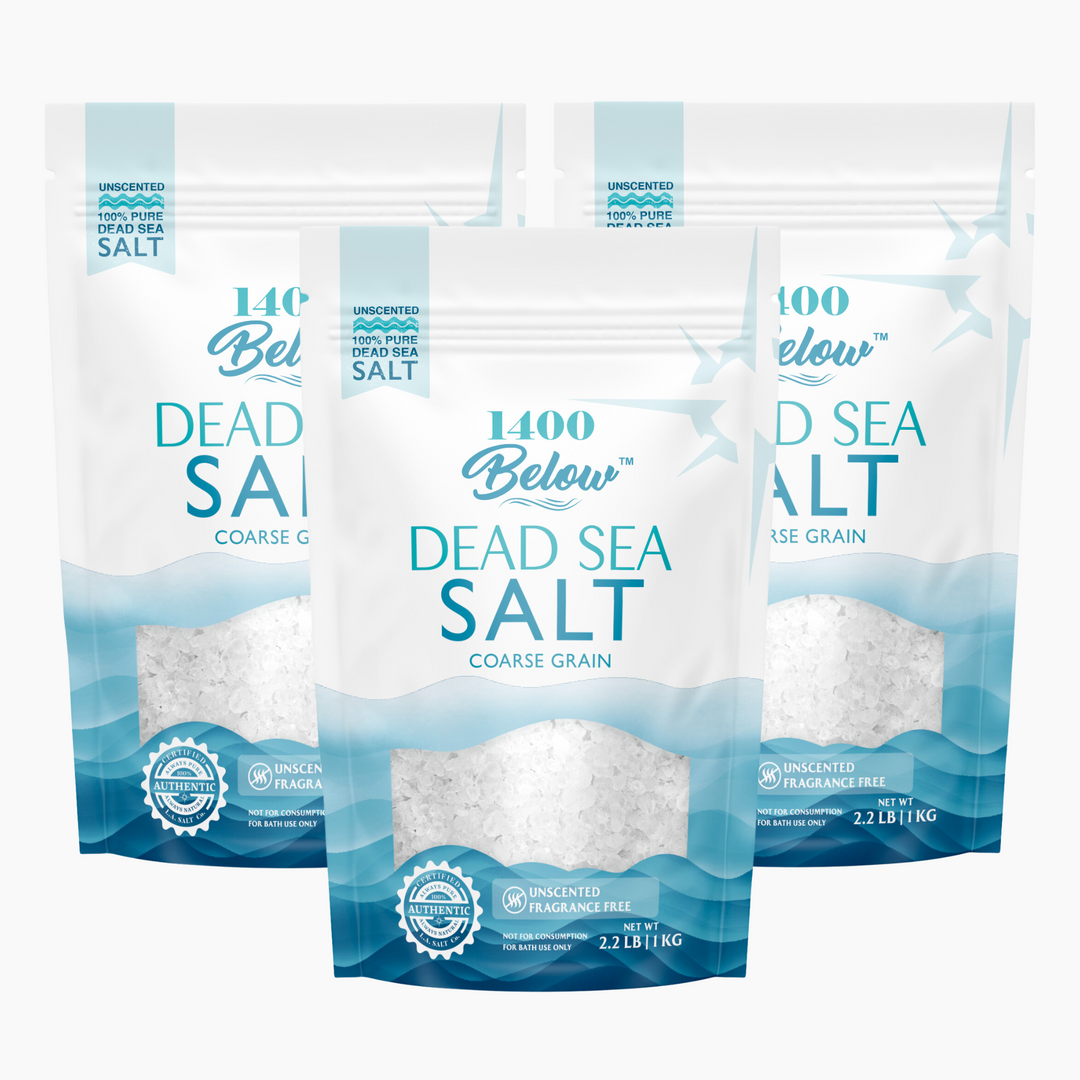 1400 BELOW® Dead Sea Salt-Salt-Los Angeles Salt Company-Coarse-6.6 LB (3 Pack)-LA Salt Co.