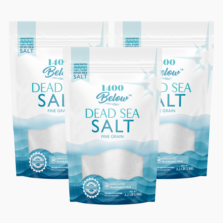 1400 BELOW® Dead Sea Salt-Salt-Los Angeles Salt Company-Fine-6.6 LB (3 Pack)-LA Salt Co.