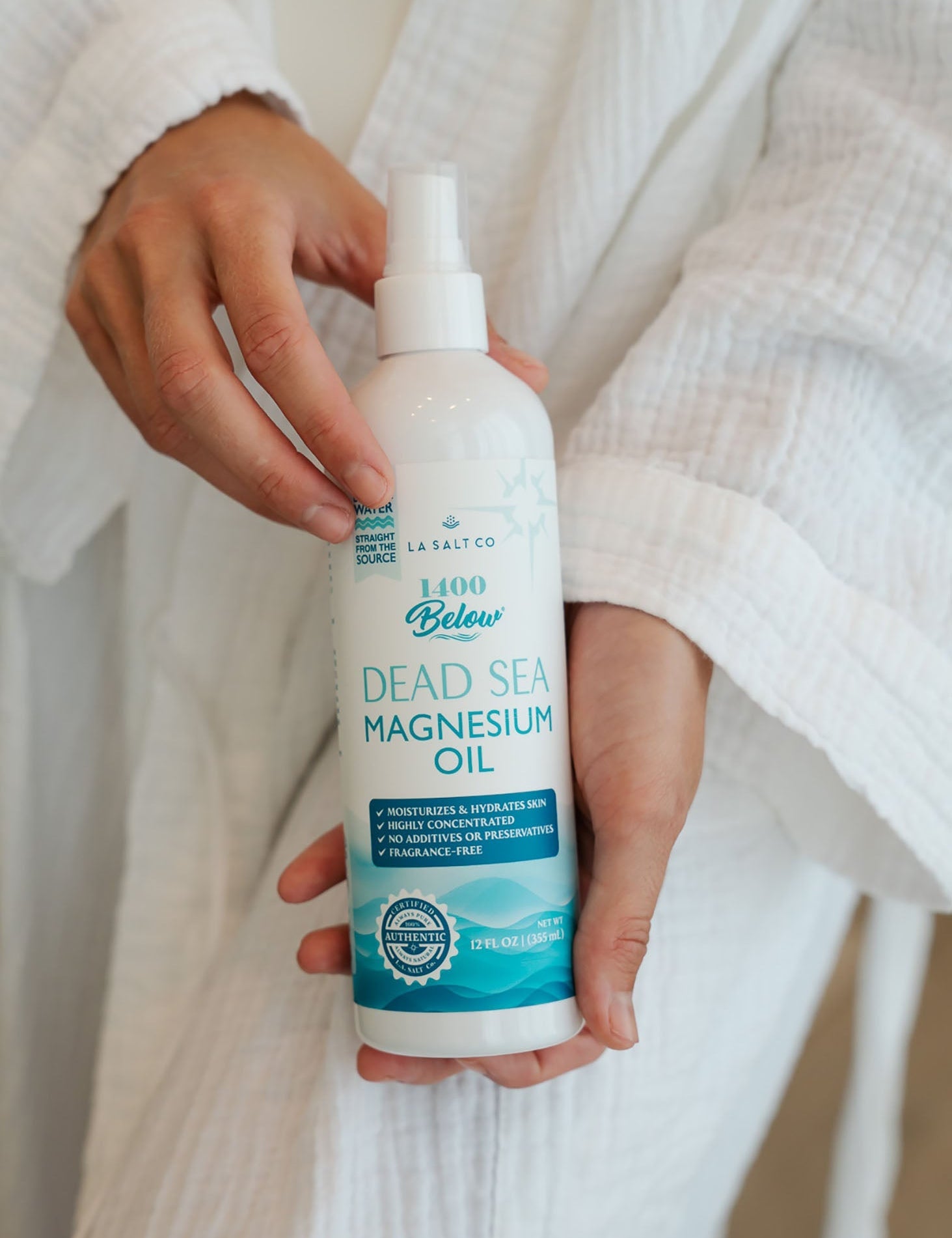 1400 Below® Dead Sea Magnesium Oil-LA SALT CO-12 FL OZ-LA Salt Co.