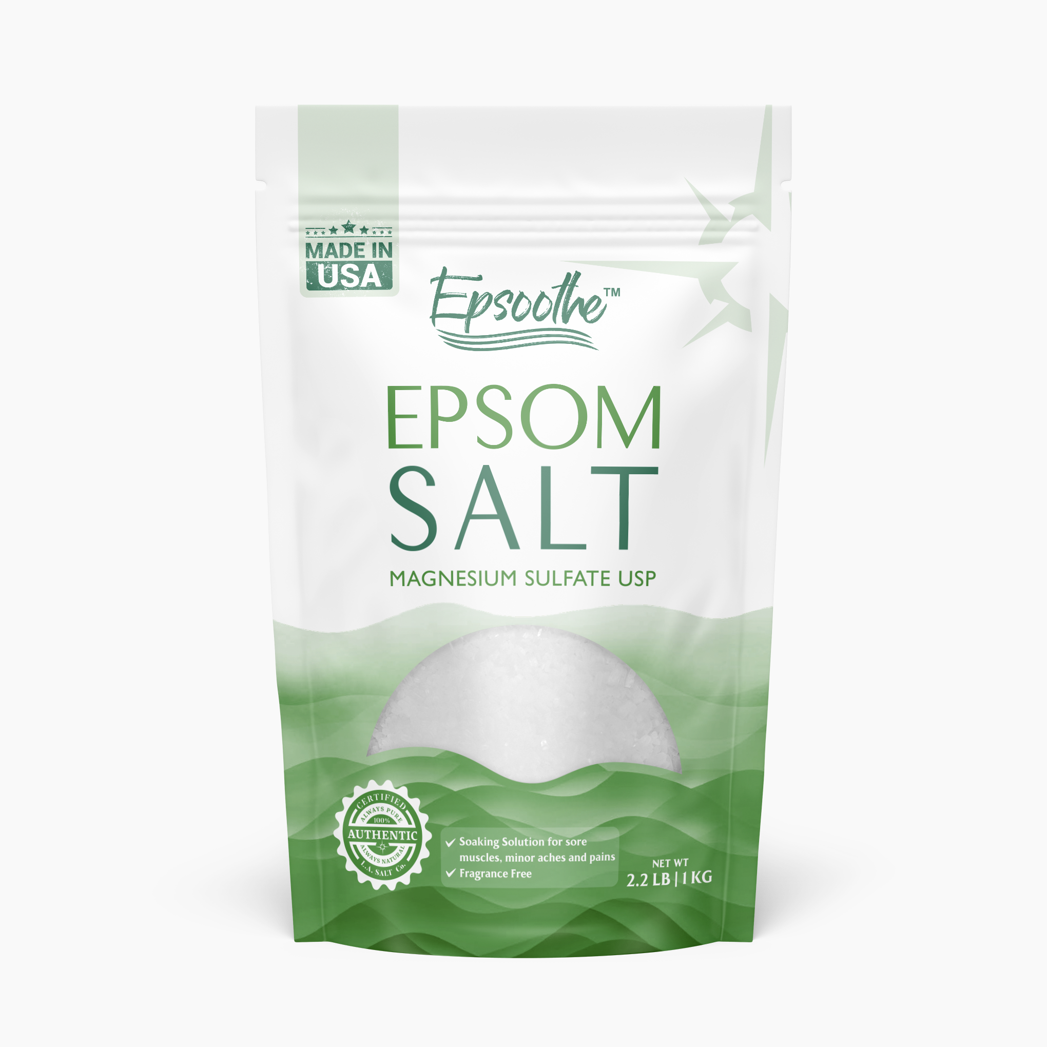 Epsoothe™ Epsom Salt (2.2 lb)-Salt-Los Angeles Salt Company-2.2 LB-LA Salt Co.
