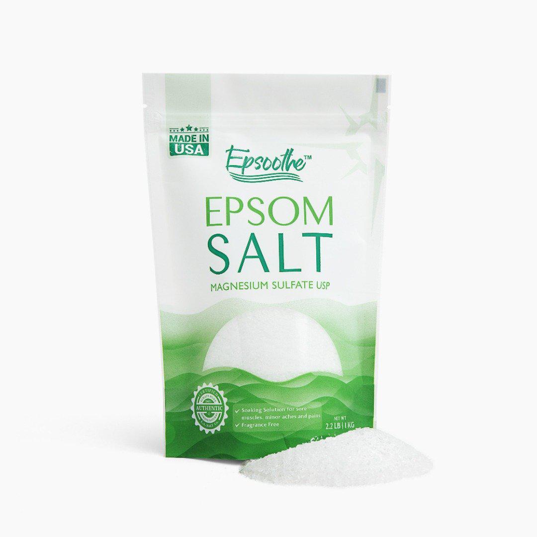 A 2.2 lb bag of Epsoothe Epsom Salt