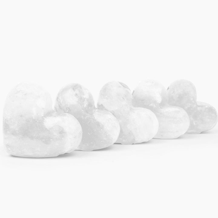 Heart Massage Stone (Small)-Massage Stones-LA SALT CO-5 units-White-LA Salt Co.