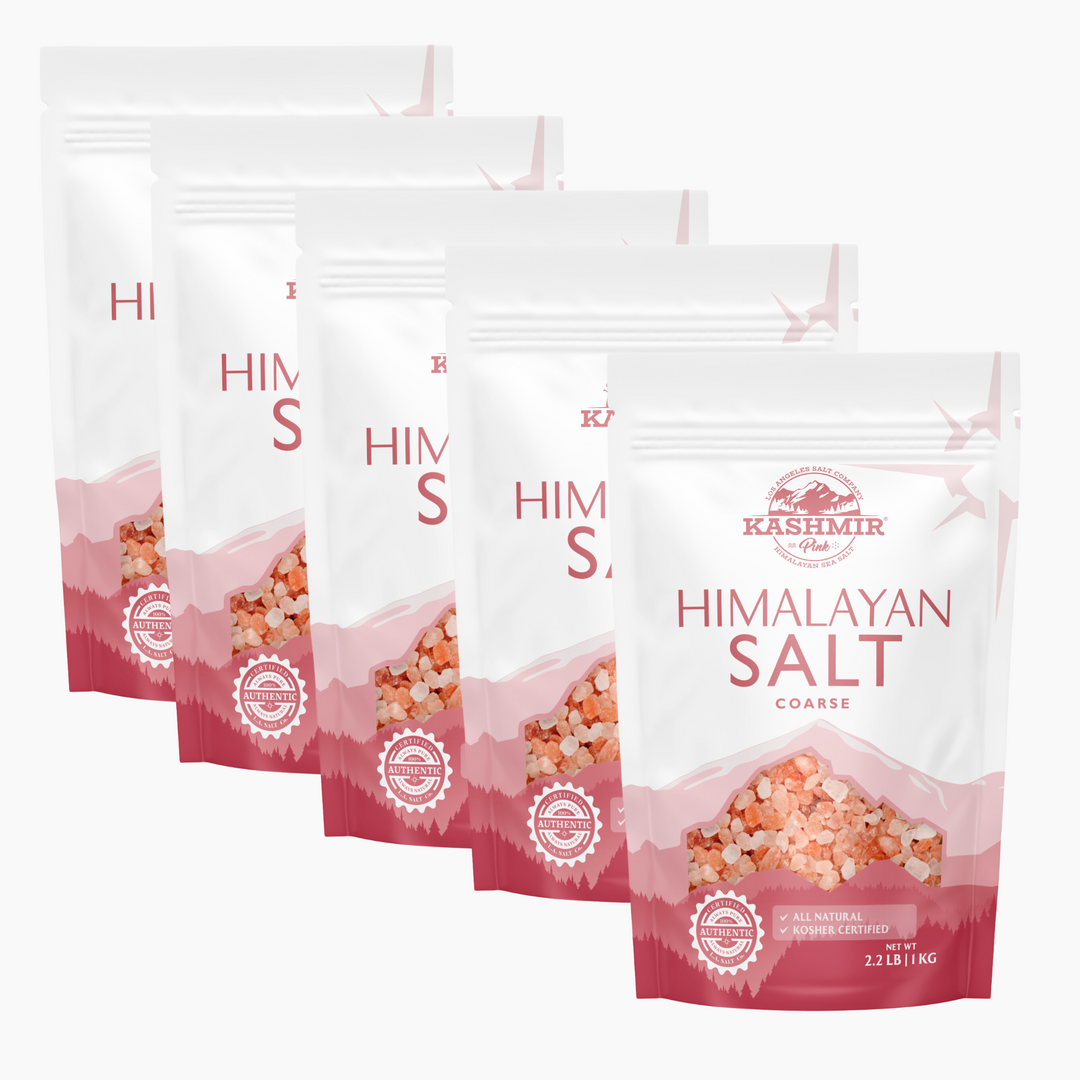 Kashmir Pink® Himalayan Salt Coarse (2.2 lb)-Salt-Los Angeles Salt Company-11 LB (5 Pack)-LA Salt Co.