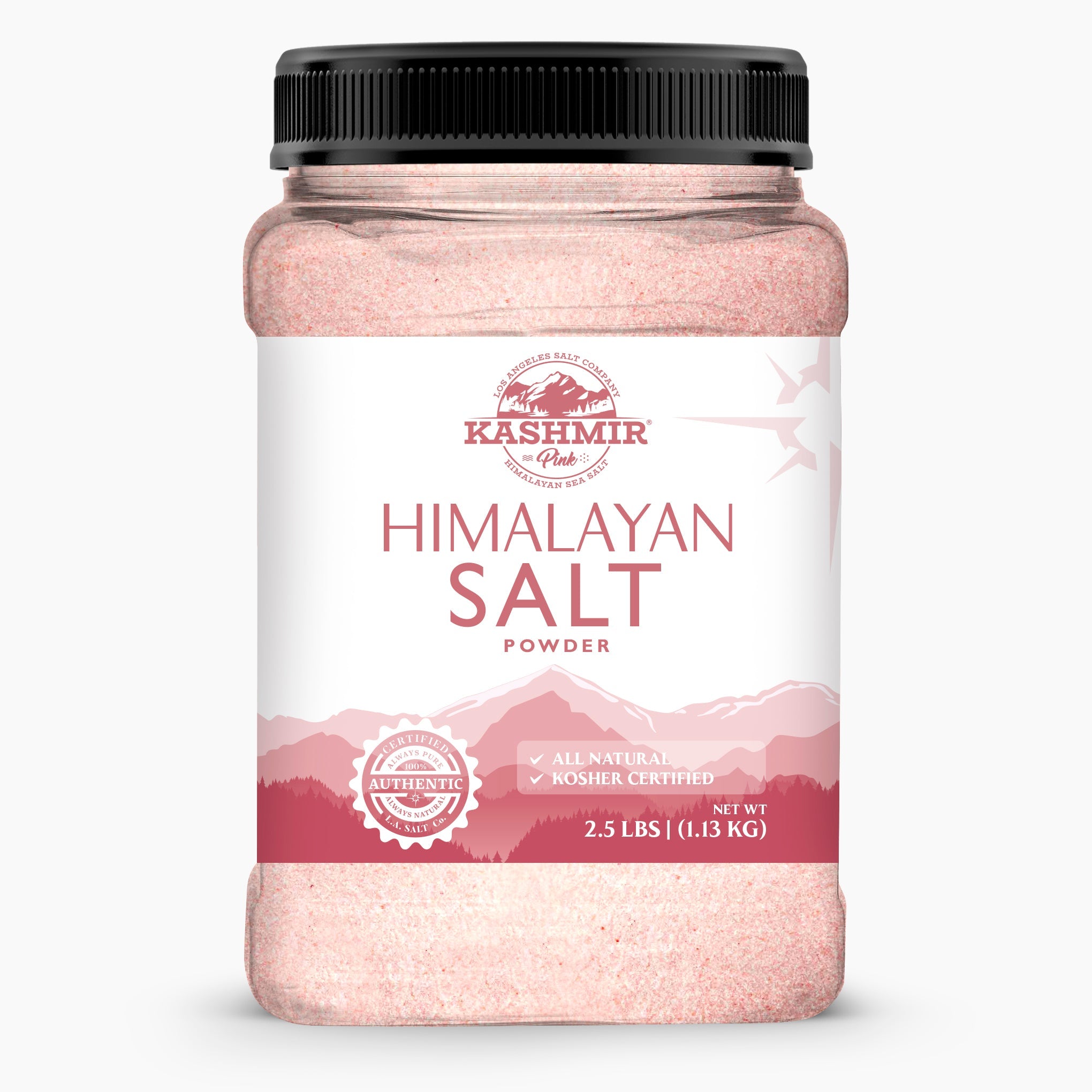 Kashmir Pink® Himalayan Salt Powder Jar-Salt-Los Angeles Salt Company-2.5 Lb-LA Salt Co.