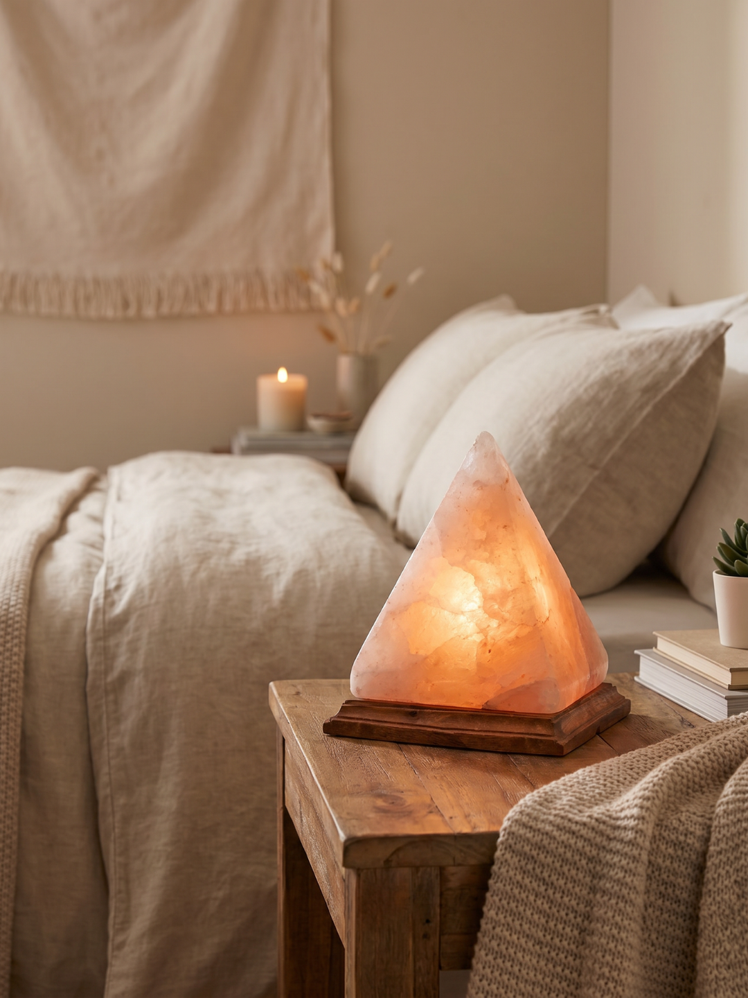 Pyramid Himalayan Pink Salt Lamp