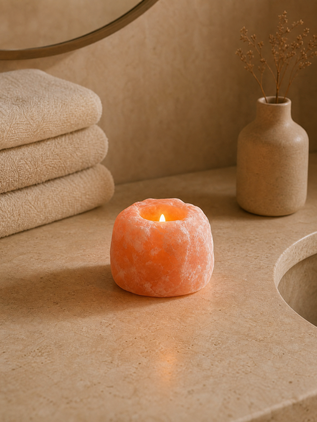 Himalayan Salt Candle Holder