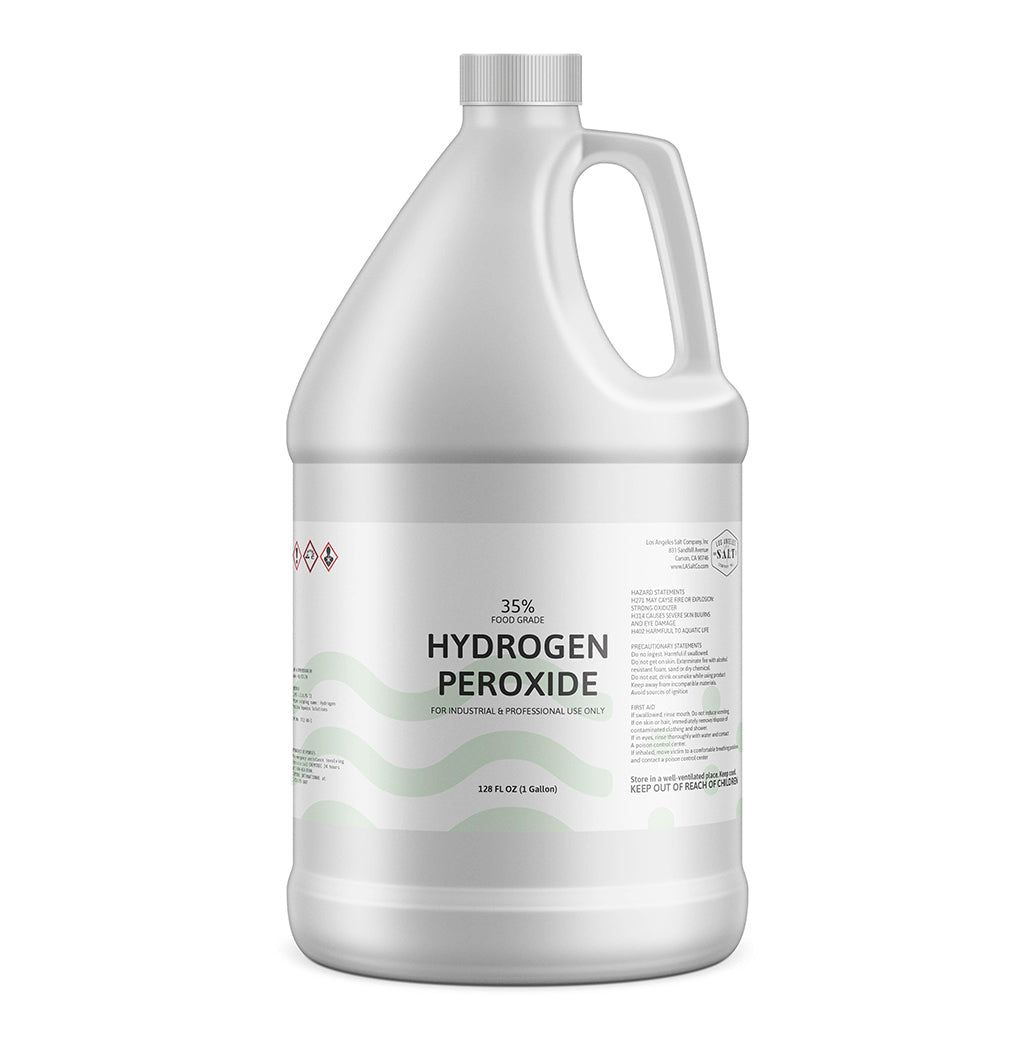 Hydrogen Peroxide 35%, FCC - Case of 1 GAL bottles (Case has 4 bottles)-Los Angeles Salt Company-LA Salt Co.
